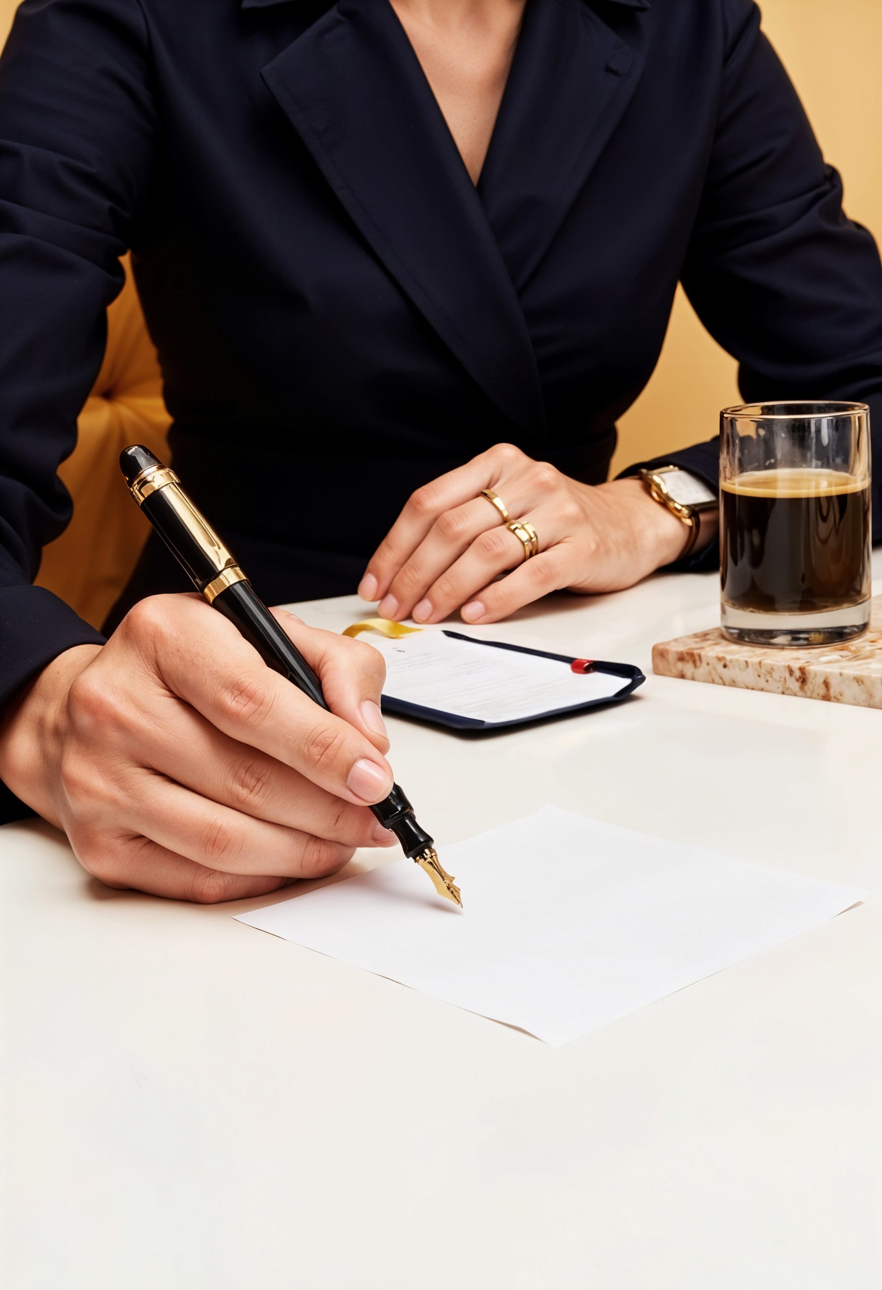 businesswoman writing